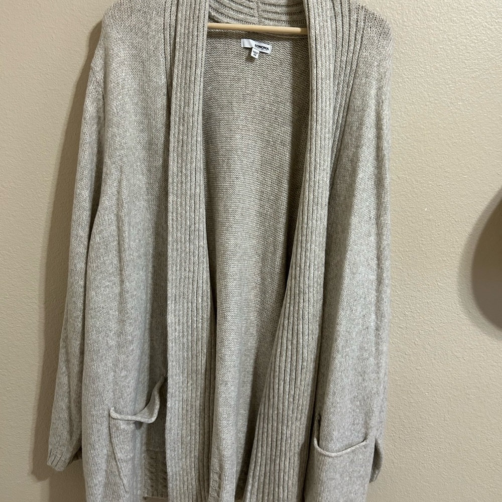 Sonoma Cream Ribbed Cardigan